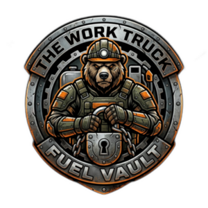 The Work Truck Fuel Vault armored badge logo